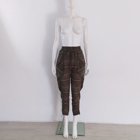 BNWT Free People (XS) Green Joggers Size UK 6 8 EU 34 36 Lounge Casual Trousers - Picture 2 of 9